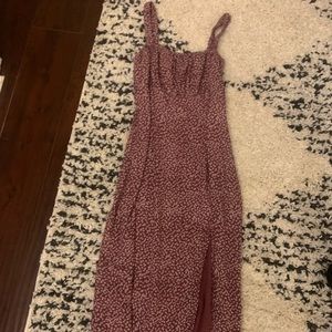 mid calf dress with side slit